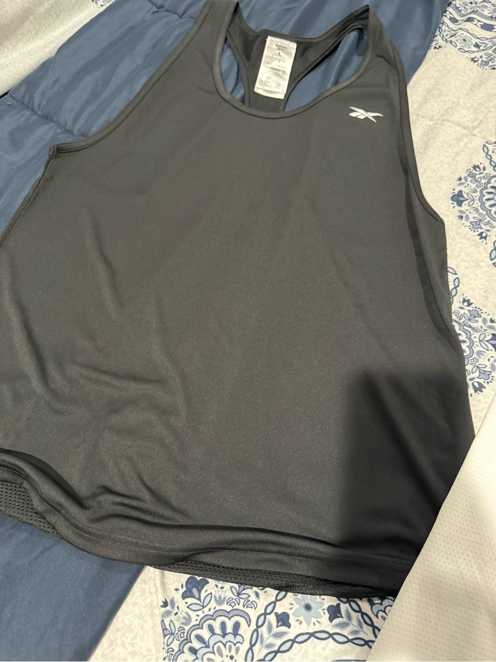 Reebok Black & White Athletic Tank Tops. Never worn. Sz L - Picture 3 of 6